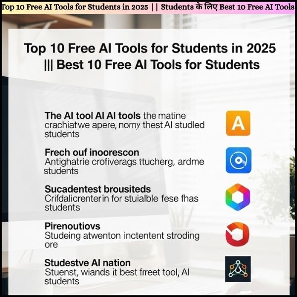 Top 10 Free AI Tools for Students in 2025 || Students के लिए Best 10 Free AI Tools