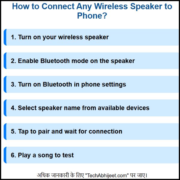 किसी भी Wireless Speaker को अपने Phone से कैसे कनेक्ट करे?