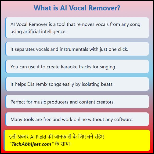 AI Vocal Remover Kya Hai  || AI Vocal Remover से आप क्या क्या कर सकते हैं?  