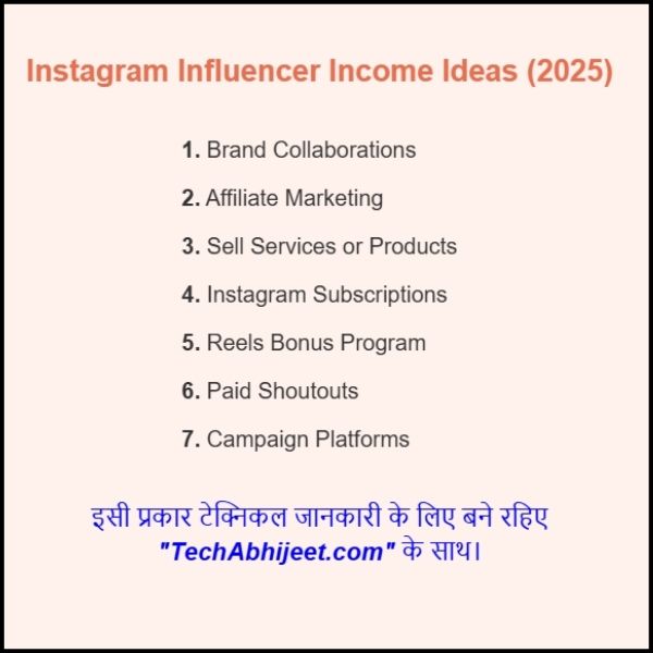 Instagram Influencer बनकर पैसा कैसे कमाएं  2025 का Best Idea Instagram से पैसे कमाने का