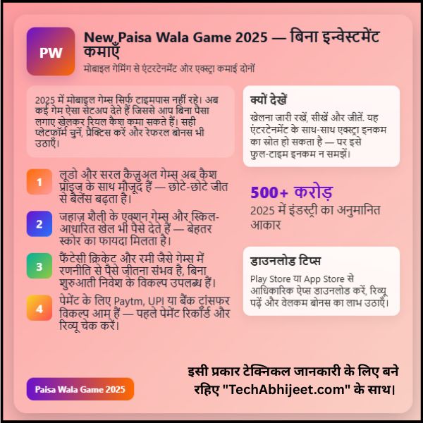 New Paisa Wala Game 2025