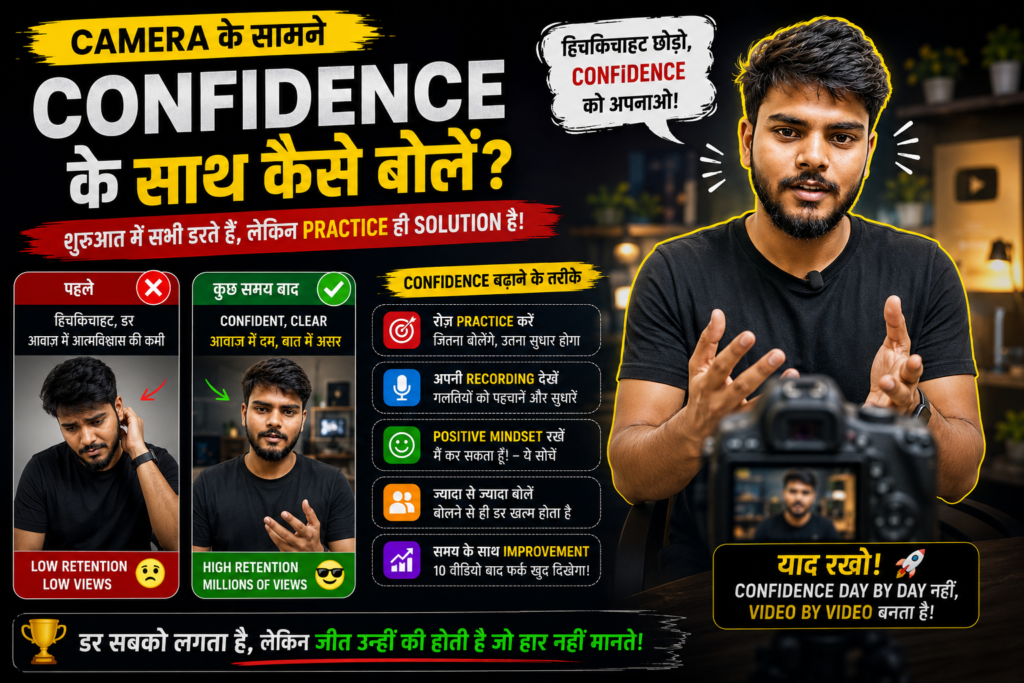 Camera के सामने बहुत ही Confidence के साथ बोलना है