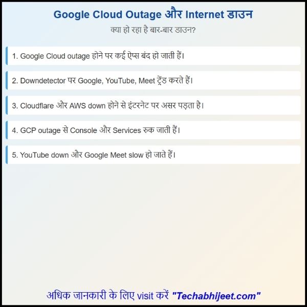 Google Cloud outage क्या है सच || क्यों बार-बार Down हो जाती हैं बड़ी सेवाएं?