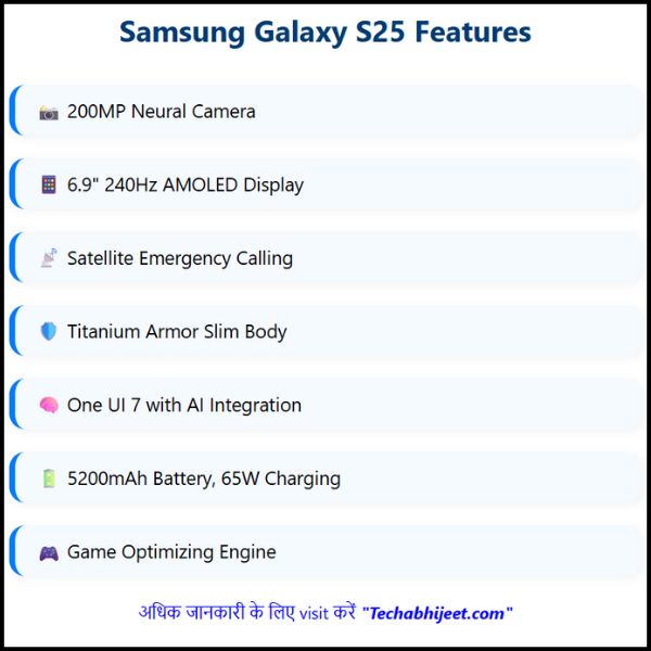 Samsung Galaxy S25 features Hindi || Samsung Galaxy S25 के ऐसे Features जो किसी दूसरे फोन में नहीं मिलेंगे