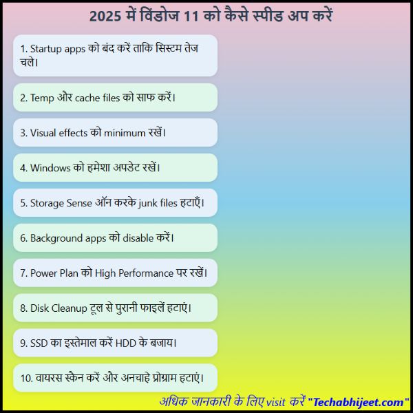 2025 में विंडोज 11 को कैसे स्पीड अप करें || Windows 11 की स्पीड कैसे बढ़ाएं?