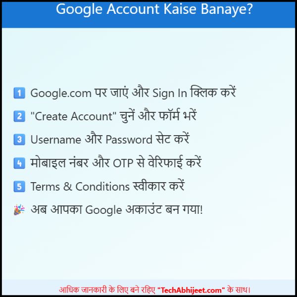 Google Account Kaise Banaye ?