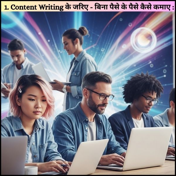 1. Content Writing के जरिए - बिना पैसे के पैसे कैसे कमाए   बिना पैसे के पैसे कैसे कमाए ? के लिए कुछ आसान तरीके :
