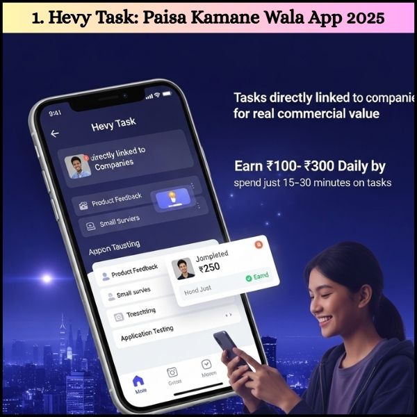 1. Hevy Task Paisa Kamane Wala App 2025