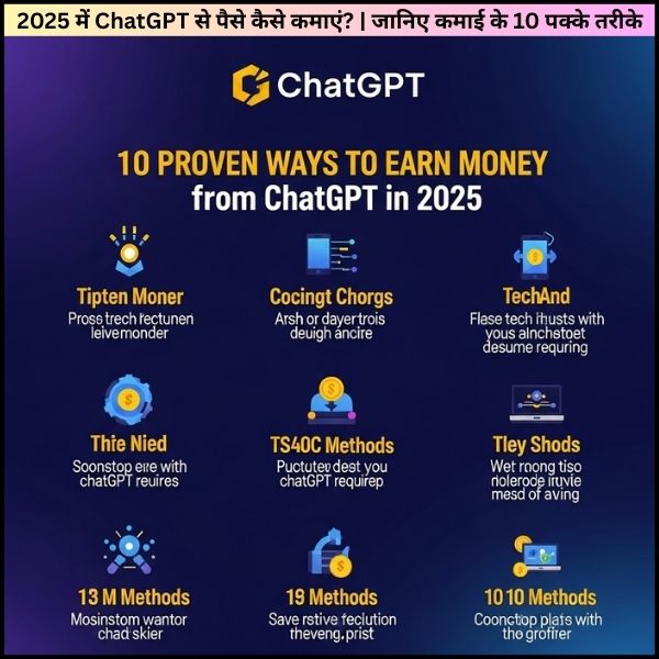 2025 में ChatGPT से पैसे कैसे कमाएं  जानिए कमाई के 10 पक्के तरीके 