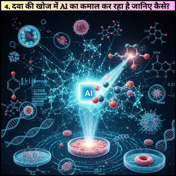 4. दवा की खोज में AI का कमाल कर रहा है जानिए कैसे