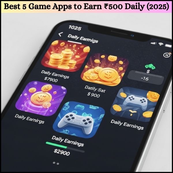 Best 5 Game Apps to Earn ₹500 Daily (2025)