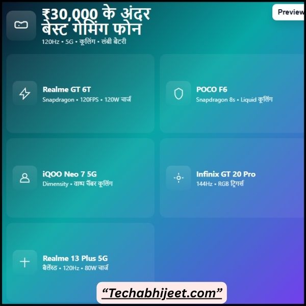 30000 के अंदर बेस्ट गेमिंग फोन कौन कौन से हैं
