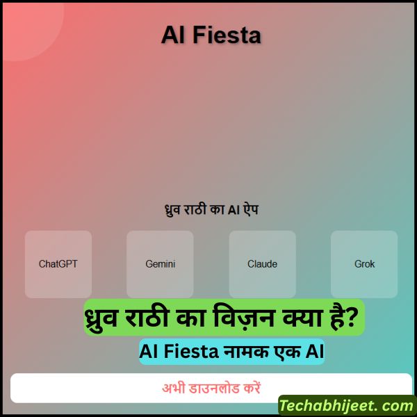 AI Fiesta ध्रुव राठी का नया AI ऐप जो बदल सकता है टेक्नोलॉजी का खेल