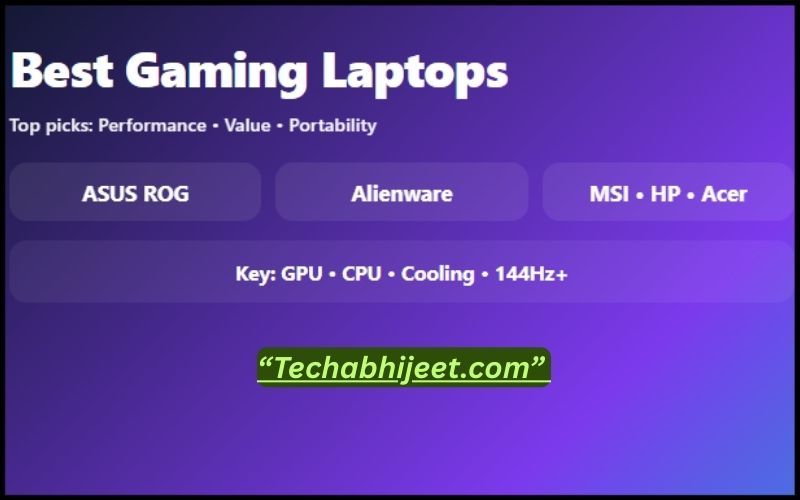 Best Gaming Laptop कौन कौन से हैं