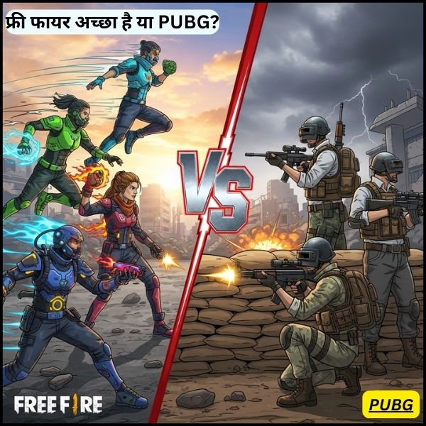 फ्री फायर अच्छा है या PUBG