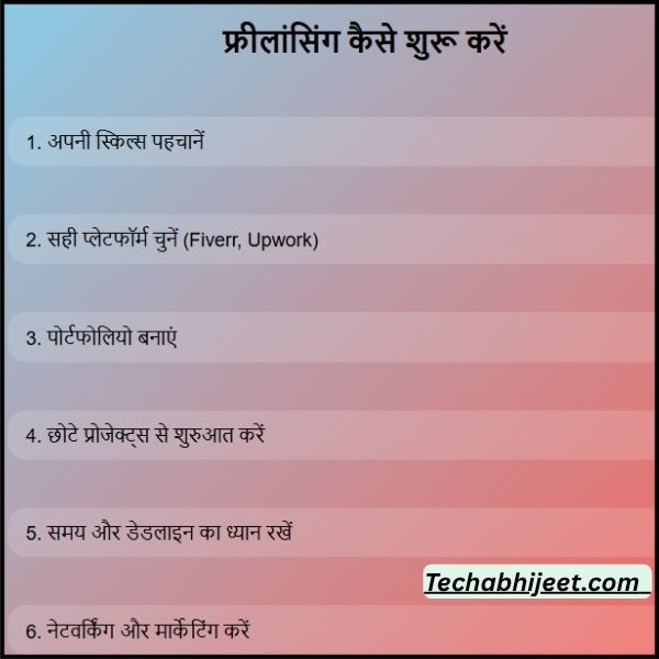 मैं फ्रीलांसिंग का काम कैसे शुरू करूं 2025 