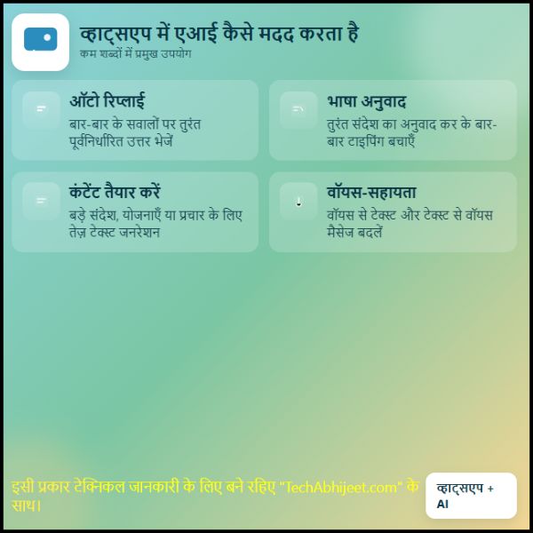 व्हाट्सएप में एआई का उपयोग कैसे करें