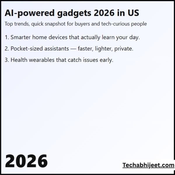AI-powered gadgets 2026 in US