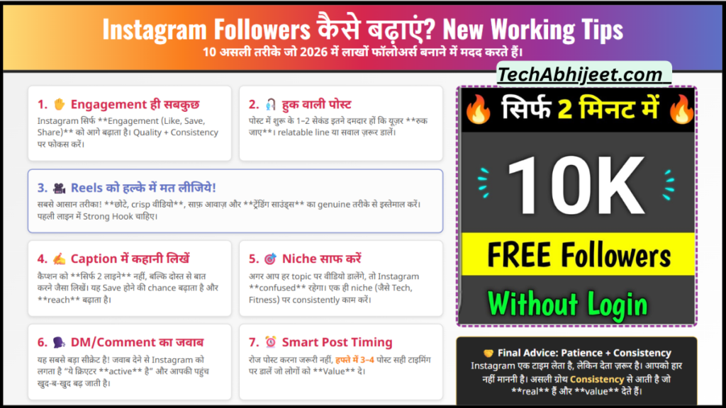 Instagram Followers कैसे बढ़ाएं New Working Tips