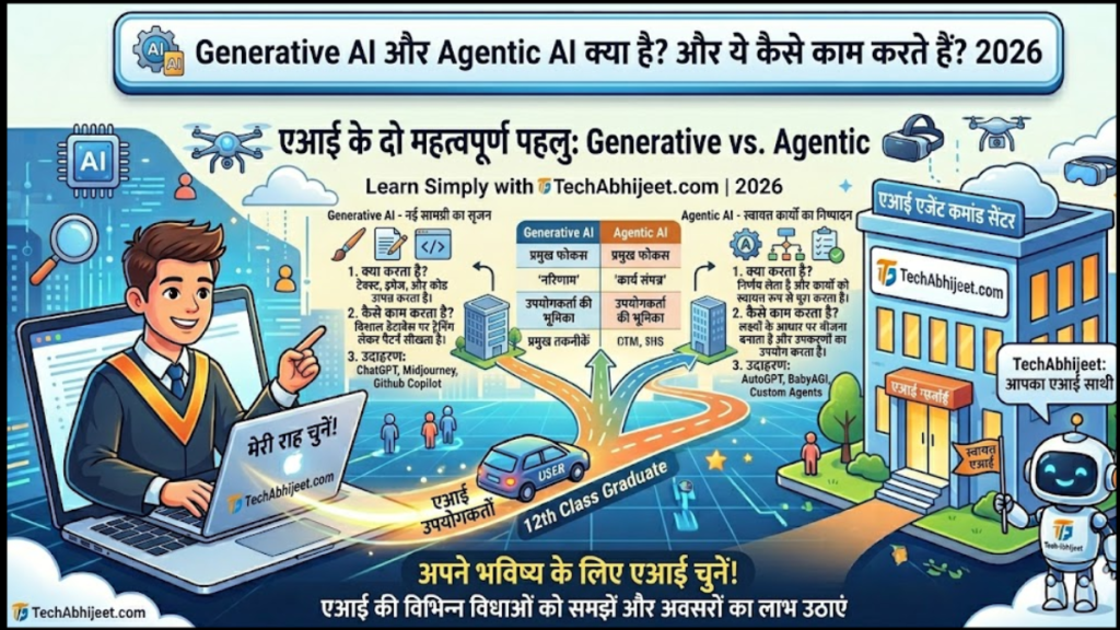Generative AI और Agentic AI क्या है? और ये कैसे काम करते हैं? 2026