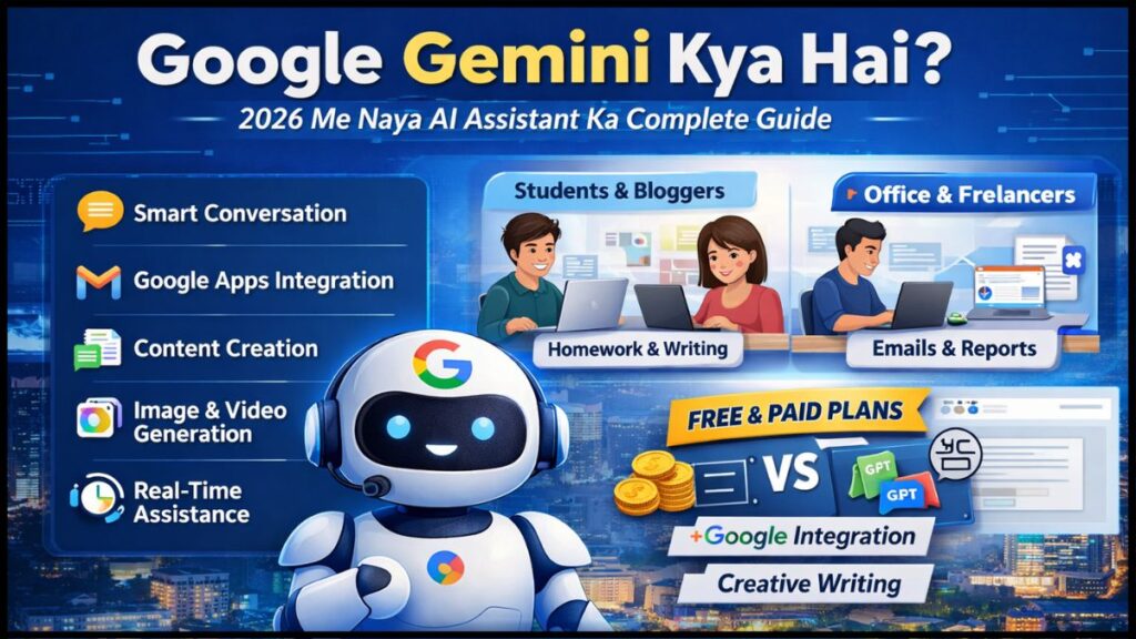 Google Gemini Kya Hai? (2026 Me Naya AI Assistant Ka Complete Guide)