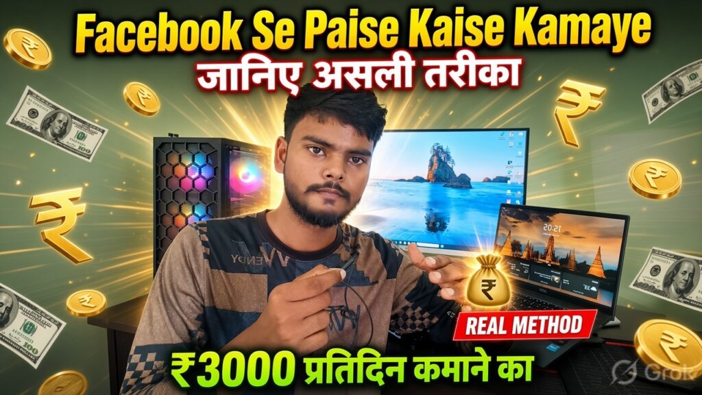 Facebook Se Paise Kaise Kamaye जानिए असली तरीका ₹3000 प्रतिदिन कमाने का
