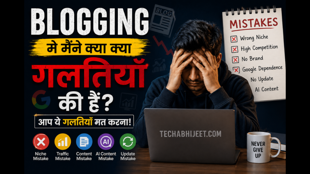 Blogging मे मैंने क्या क्या गलतियाँ की हैं