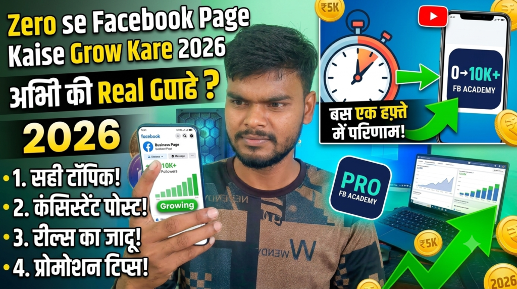 Zero se Facebook Page Kaise Grow Kare 2026 – Abhi Ki Real Guide (Beginner to Pro)
