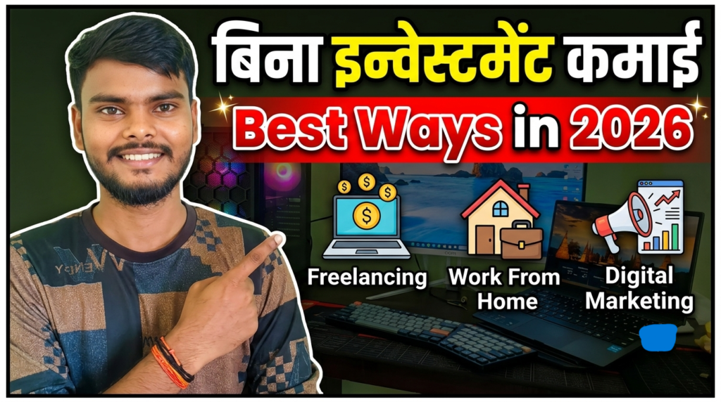बिना इन्वेस्टमेंट की कमाई कैसे करें भाई आपके लिए २०२६ मे Best तरीका भाई