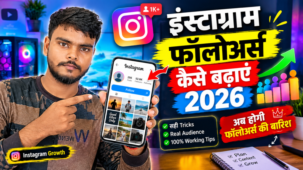 इंस्टाग्राम फॉलोअर्स कैसे बढ़ाएं 2026